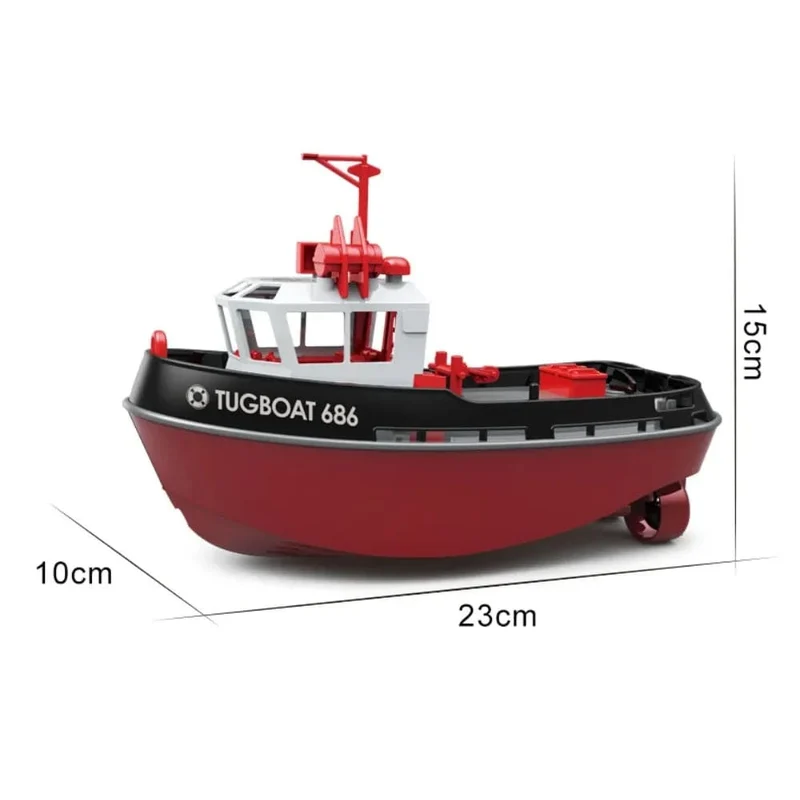 JIKEFUN 686 Rc Boot 2.4G 1/72 Leistungsstarke Dual Motor Long Range Drahtlose Elektrische Fernbedienung Schlepper Modell Spielzeug für jungen Geschenk