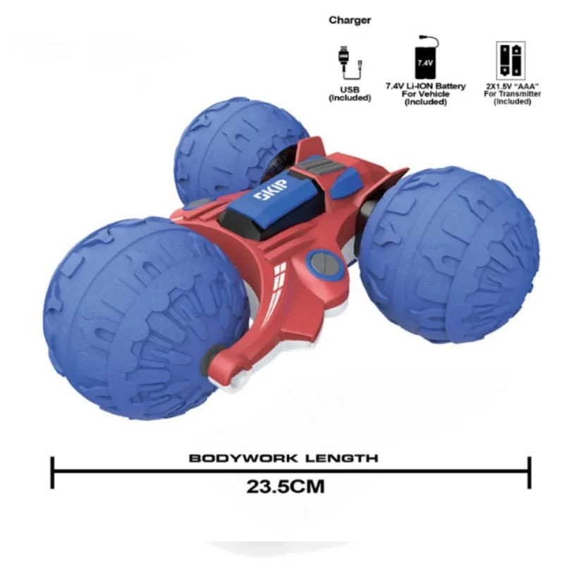 Neuestes ferngesteuertes Auto, 2.4 G Amphibien-Stunt-RC-Auto, doppelseitiges Drift-Flip-Tumbling-Fahrspielzeug für Jungen, Geburtstagsgeschenk