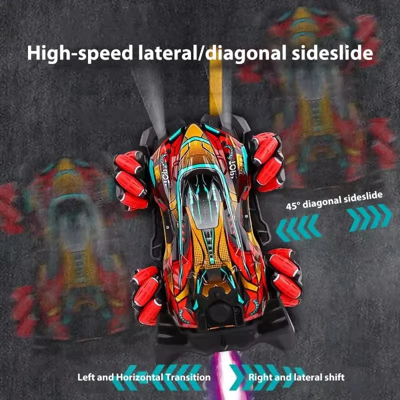 F1 F2 RC Drift Auto Mit Musik Led Lichter 2.4G Handschuh Geste Radio Fernbedienung Spray Stunt Autos 4WD elektrische Kinder Spielzeug