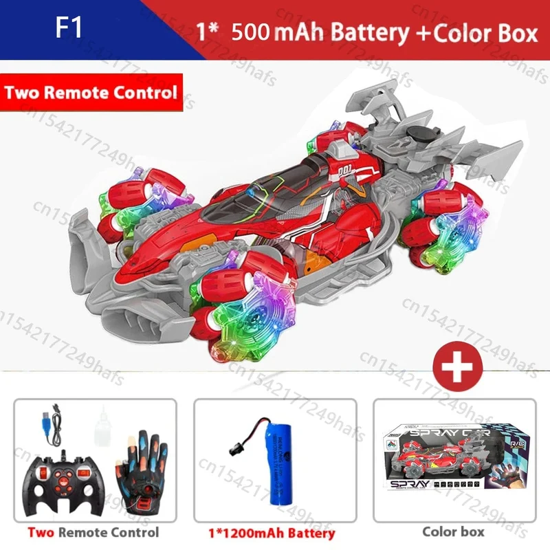 F1 F2 RC Drift Auto Mit Musik Led Lichter 2.4G Handschuh Geste Radio Fernbedienung Spray Stunt Autos 4WD elektrische Kinder Spielzeug