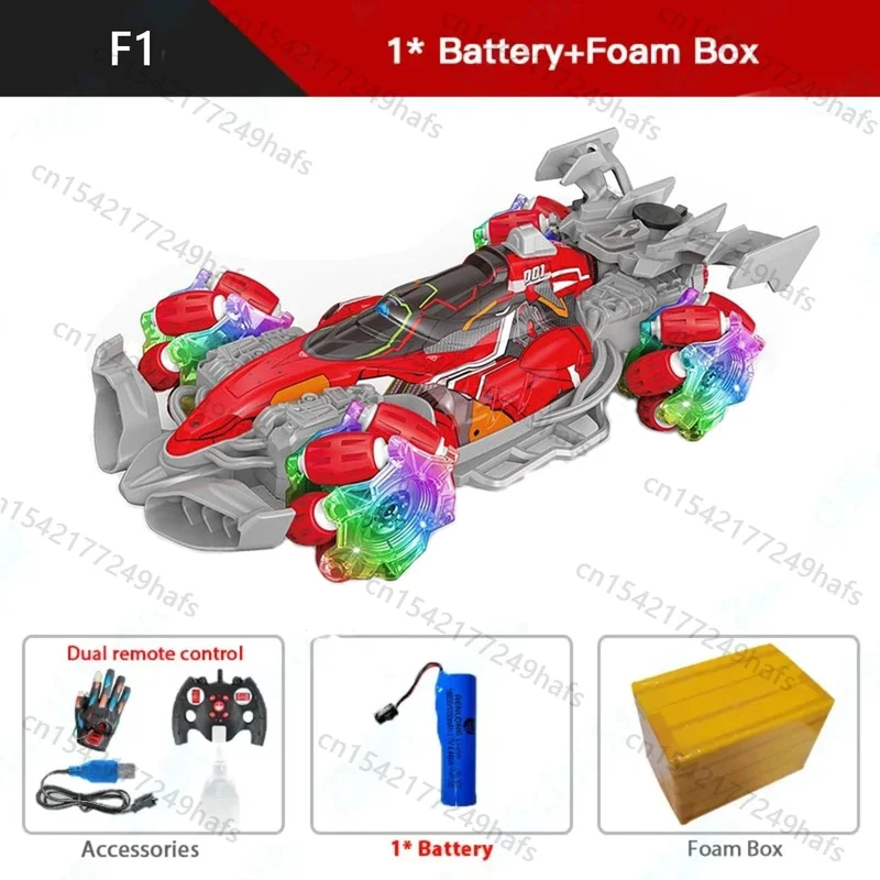F1 F2 RC Drift Auto Mit Musik Led Lichter 2.4G Handschuh Geste Radio Fernbedienung Spray Stunt Autos 4WD elektrische Kinder Spielzeug