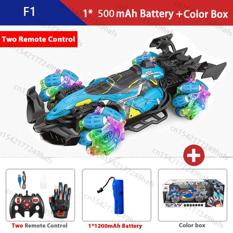 F1 F2 RC Drift Auto Mit Musik Led Lichter 2.4G Handschuh Geste Radio Fernbedienung Spray Stunt Autos 4WD elektrische Kinder Spielzeug