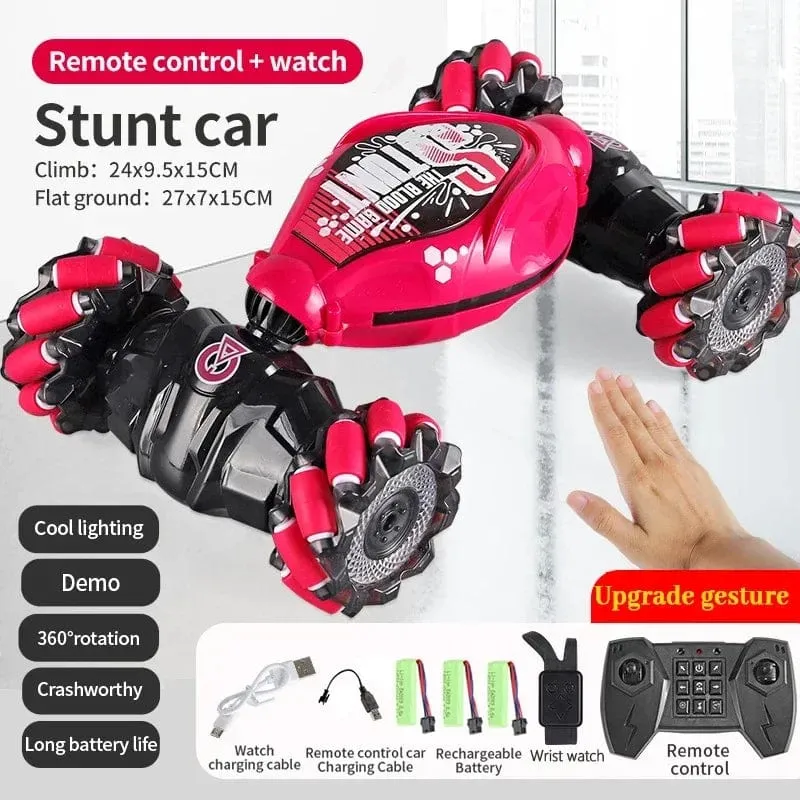 4WD 1:16 Stunt-RC-Auto mit LED-Lichtgeste, Infrarot-Induktion, Twist-Klettern, ferngesteuertes Auto, Kindertagsspielzeug für Jungen