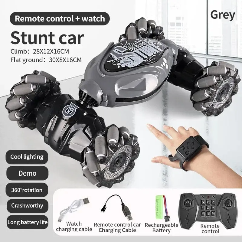 4WD 1:16 Stunt-RC-Auto mit LED-Lichtgeste, Infrarot-Induktion, Twist-Klettern, ferngesteuertes Auto, Kindertagsspielzeug für Jungen