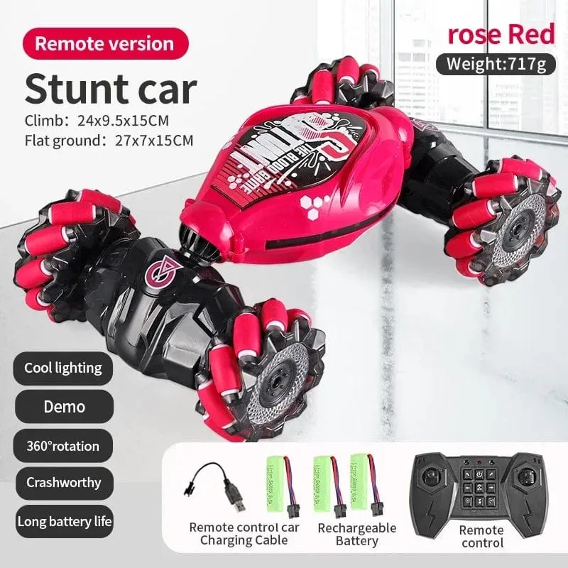 4WD 1:16 Stunt-RC-Auto mit LED-Lichtgeste, Infrarot-Induktion, Twist-Klettern, ferngesteuertes Auto, Kindertagsspielzeug für Jungen