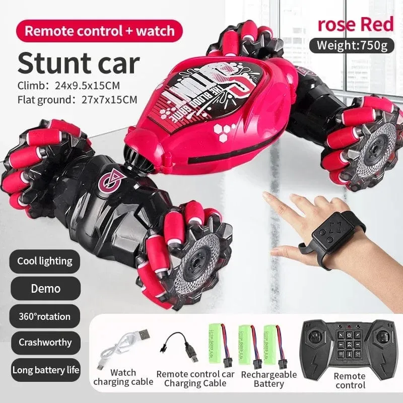 4WD 1:16 Stunt-RC-Auto mit LED-Lichtgeste, Infrarot-Induktion, Twist-Klettern, ferngesteuertes Auto, Kindertagsspielzeug für Jungen