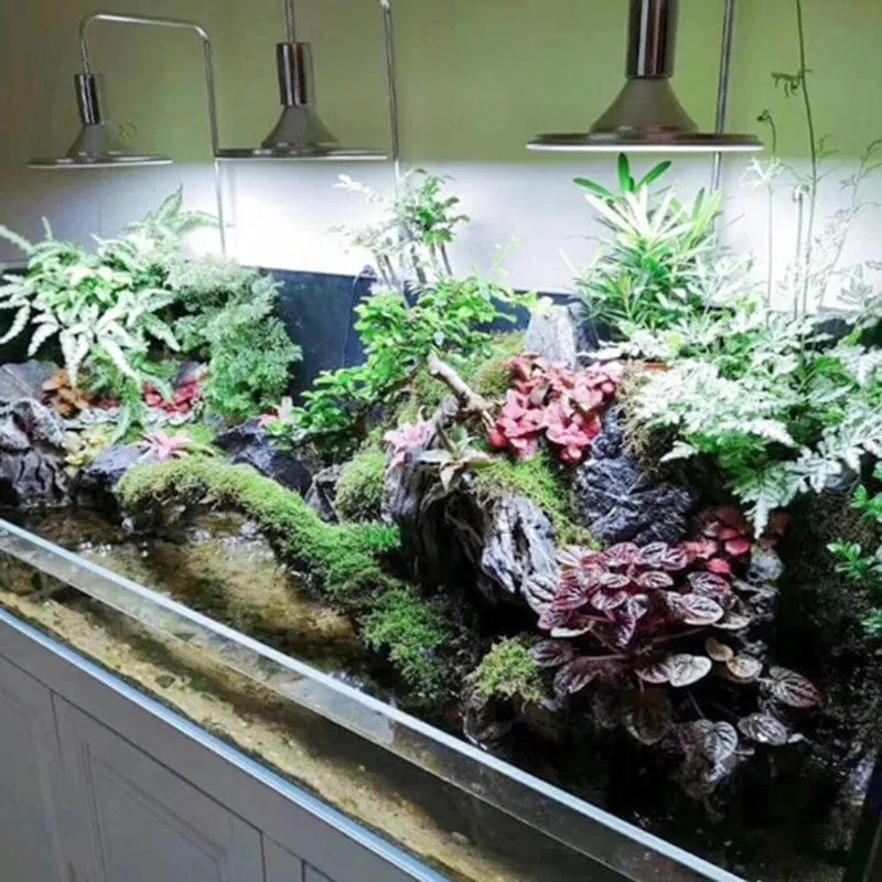 Aquarium-LED-Leuchten, 20 W/40 W, Aquatisches Wasser, Gras, Pflanzenwachstumslampe, Schildkröte, Reptilienbeleuchtung, Clip-on-Licht für Aquarium