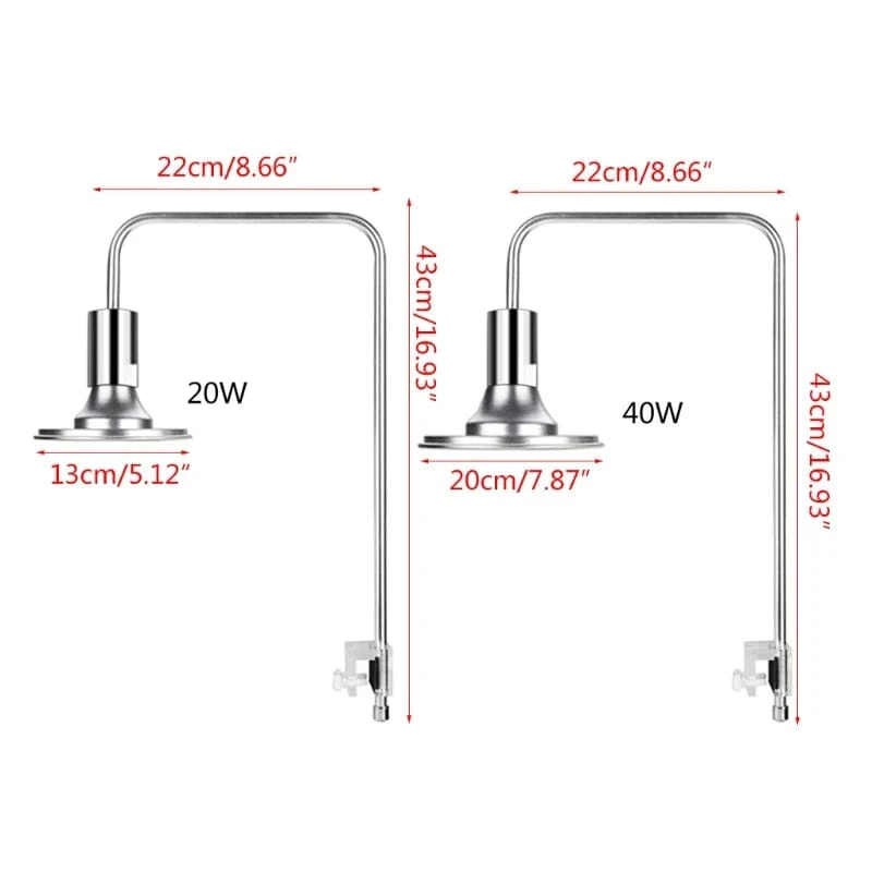 220 V 20 W/40 W Aquarium Aquarium LED Licht Aquatische Wasser Gras Pflanzen Wachstum Lampe Schildkröte Reptil beleuchtung Clip-on Neue