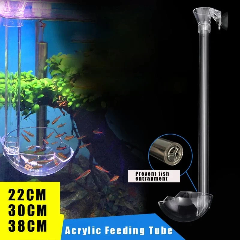 Acryl Feeder Tube Dish Transparent Aquarium Garnelen Schnecke Futter Feeder Bowl Fütterung Aquarium Zubehör Garnelen Feeder