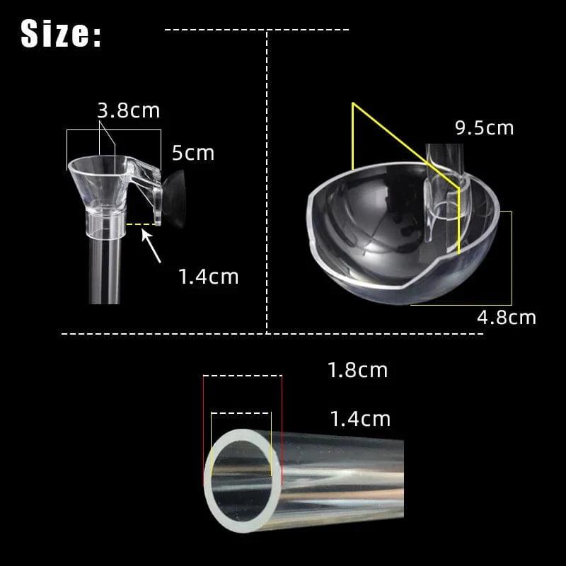 Acryl Feeder Tube Dish Transparent Aquarium Garnelen Schnecke Futter Feeder Bowl Fütterung Aquarium Zubehör Garnelen Feeder