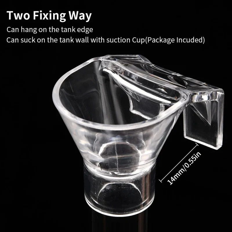 Acryl Feeder Tube Dish Transparent Aquarium Garnelen Schnecke Futter Feeder Bowl Fütterung Aquarium Zubehör Garnelen Feeder