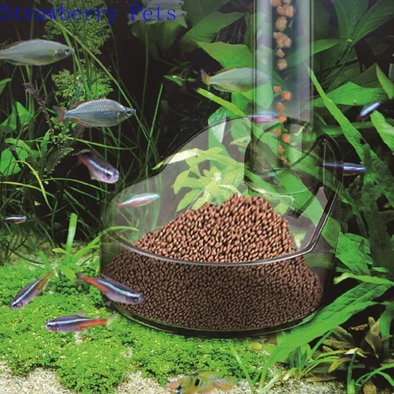 Acryl Aquarium Feeder Rohr Set Schüssel Transparent Aquarium Garnelen Schnecke Lebensmittel Feeder Bowl Aquarium Fütterung Zubehör Garnelen
