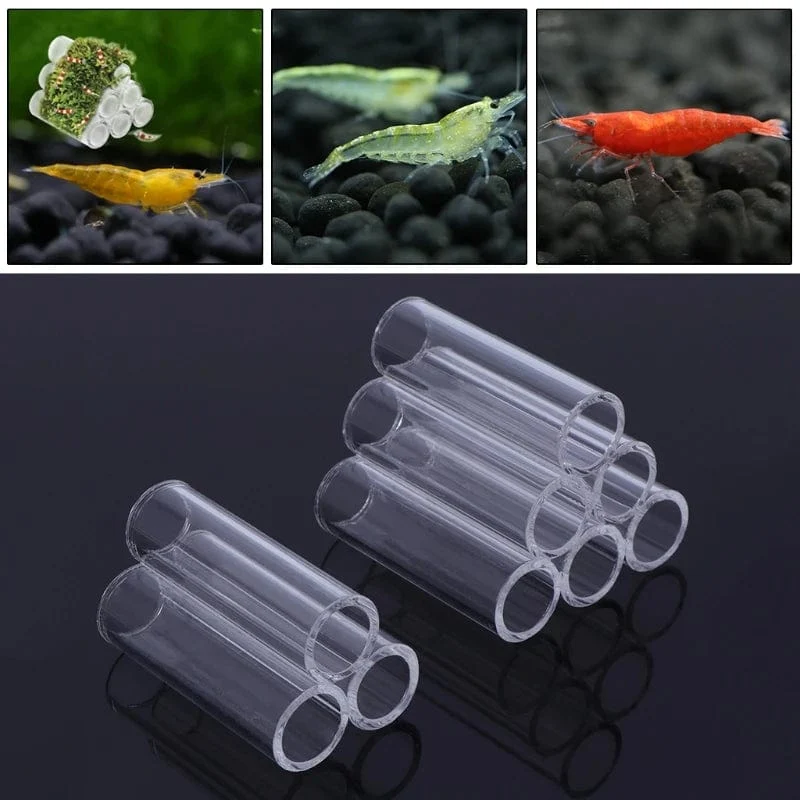 3 oder 6 Röhren Betta Hideo Aquarium Garnelen Unterschlupf Röhrenhöhle Klares Acryl Mini-Habitat Zuchthaus Fische für Tankdekor XNUMX oder XNUMX Röhren