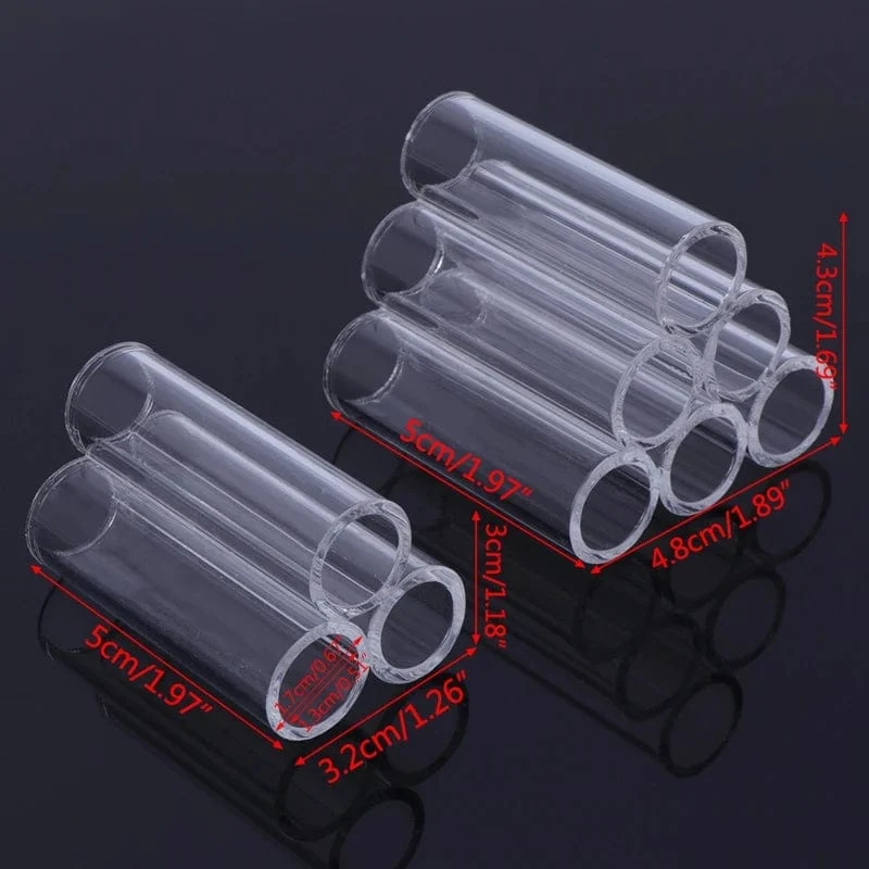 3 oder 6 Röhren Betta Hideo Aquarium Garnelen Unterschlupf Röhrenhöhle Klares Acryl Mini-Habitat Zuchthaus Fische für Tankdekor XNUMX oder XNUMX Röhren