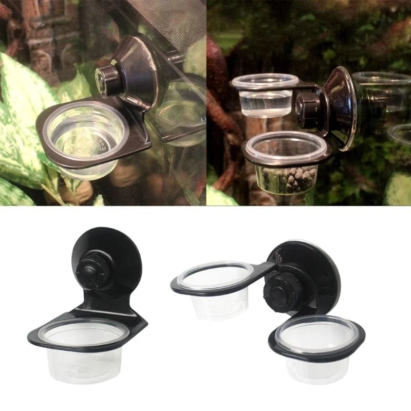 Reptilien-Futterspender zum Aufhängen, festes Futter, Wasserbecken für Terrarien, Insekten, Spinnen, Reptilien, Schlangen, Geckos, Heimtierbedarf
