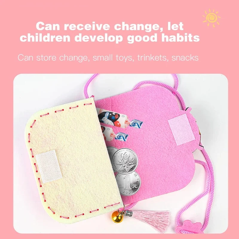 Handgefertigte Bastelsets für Kinder, Vliesstoff, Weben, DIY-Spielzeug, Filzstoff, Umhängetasche, Montessori, unterstützt die Früherziehung für Kinder