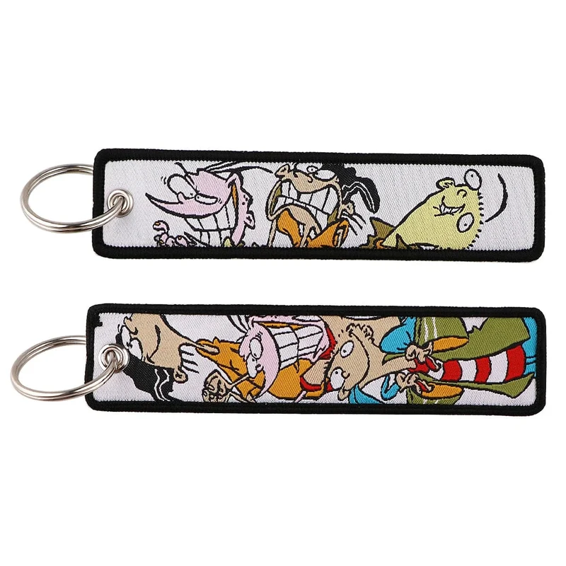 Klassischer Cartoon-Schlüsselanhänger, Anime-Spiel, Schlüsselanhänger, Zubehör, Schlüsselanhänger für Motorräder und Autos, Schlüsselanhänger, neue Stickerei-Schlüsselanhänger