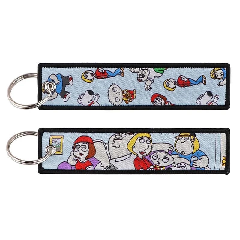 Klassischer Cartoon-Schlüsselanhänger, Anime-Spiel, Schlüsselanhänger, Zubehör, Schlüsselanhänger für Motorräder und Autos, Schlüsselanhänger, neue Stickerei-Schlüsselanhänger