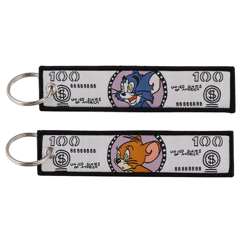 Klassischer Cartoon-Schlüsselanhänger, Anime-Spiel, Schlüsselanhänger, Zubehör, Schlüsselanhänger für Motorräder und Autos, Schlüsselanhänger, neue Stickerei-Schlüsselanhänger