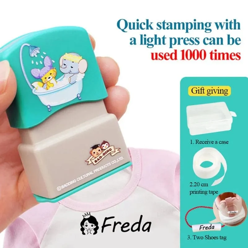 Maßgeschneiderter Baby-Namensstempel DIY für Kinder, Namenssiegel, Studentenkleidung, Kapitel, nicht leicht zu verblassen, Sicherheits-Namensstempel-Aufkleber