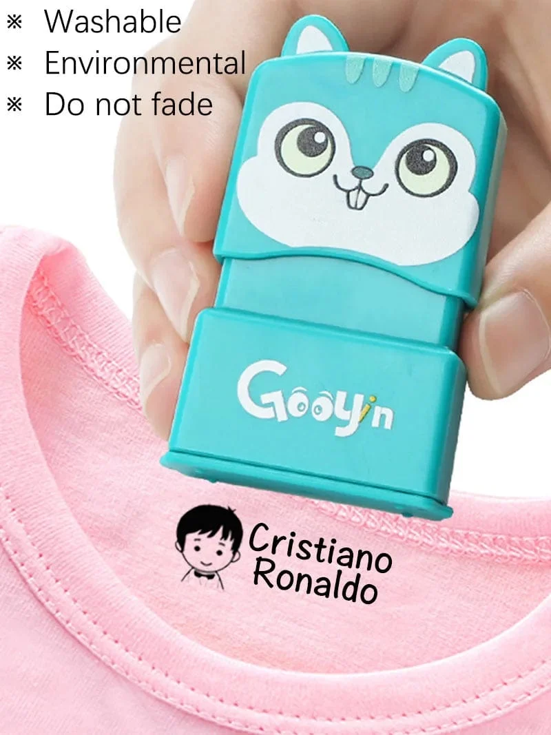 Maßgeschneiderter Stempel Baby Jungen Mädchen DIY Spielzeug für Kinder Personalisierter Aufkleber Name Siegel Schülerkleidung Kapitel Kein Verblassen Sicherheit 01