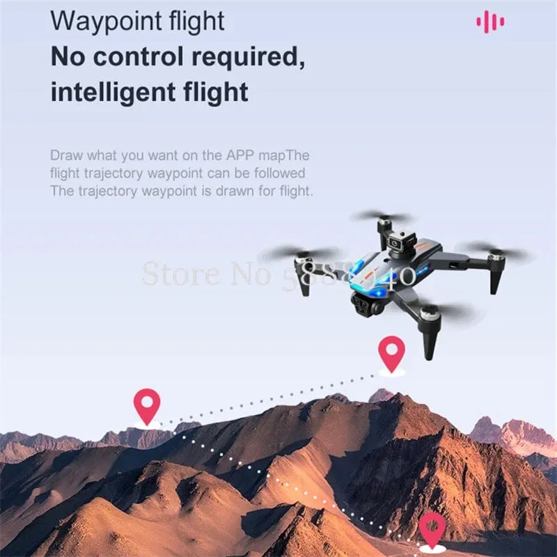 GPS Professionelle 8K Drei Kamera Bürstenlosen Drahtlose Steuerung Drohne 2.4G Vermeiden Hindernisse Auto Return LED Licht RC Drone quadcopter