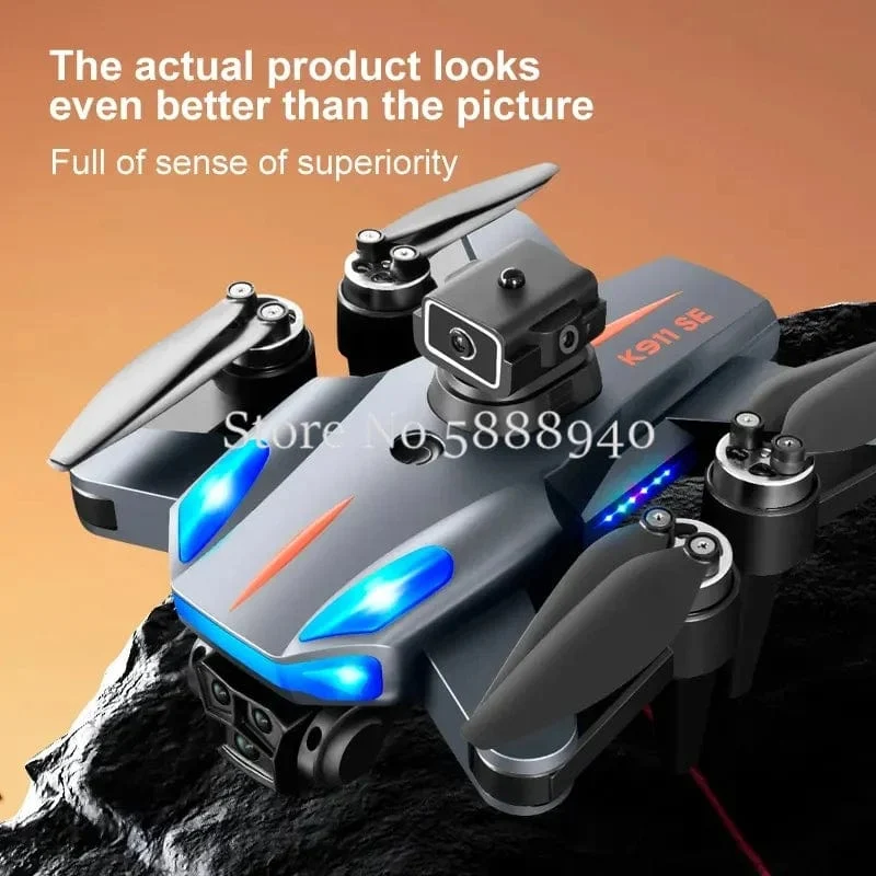 GPS Professionelle 8K Drei Kamera Bürstenlosen Drahtlose Steuerung Drohne 2.4G Vermeiden Hindernisse Auto Return LED Licht RC Drone quadcopter