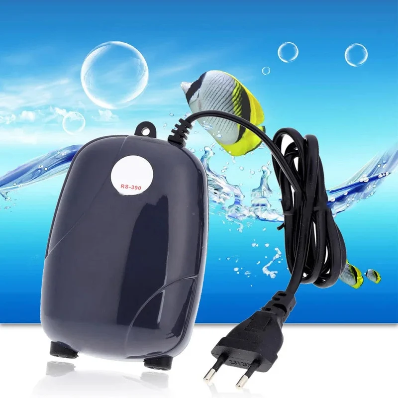 Aquarium Luftpumpe Aquarium Mini Kompressor Single Double Outlet mit Rückschlagventil Rohr Aquatic Zubehör 220V 3W 5W