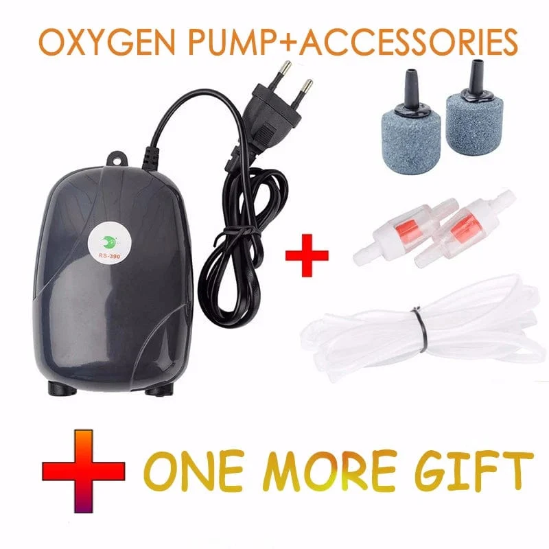 Aquarium Luftpumpe Aquarium Mini Kompressor Single Double Outlet mit Rückschlagventil Rohr Aquatic Zubehör 220V 3W 5W