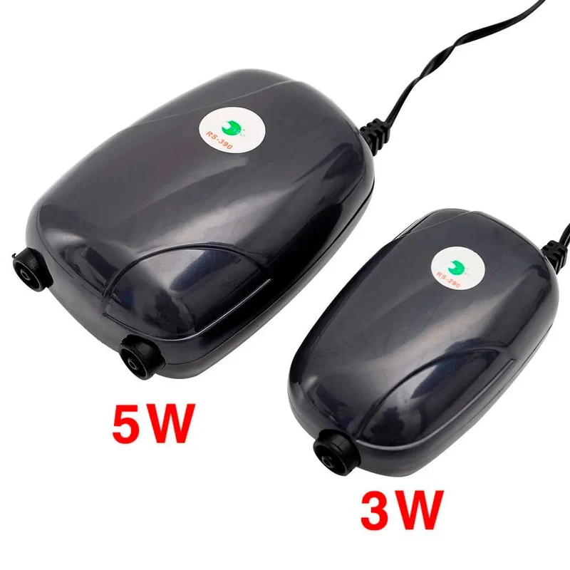 Aquarium Luftpumpe Aquarium Mini Kompressor Single Double Outlet mit Rückschlagventil Rohr Aquatic Zubehör 220V 3W 5W