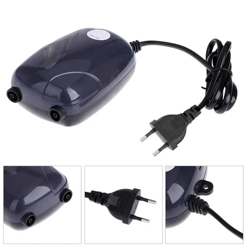 Aquarium Luftpumpe Aquarium Mini Kompressor Single Double Outlet mit Rückschlagventil Rohr Aquatic Zubehör 220V 3W 5W