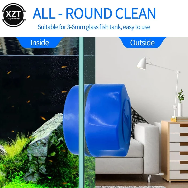 Pet Aquarium Pinsel Aquarium Zubehör Reinigung Werkzeuge Magnetische Aquarium Tank Sauber Glas Fenster Algen Schaber Reiniger Wäscher