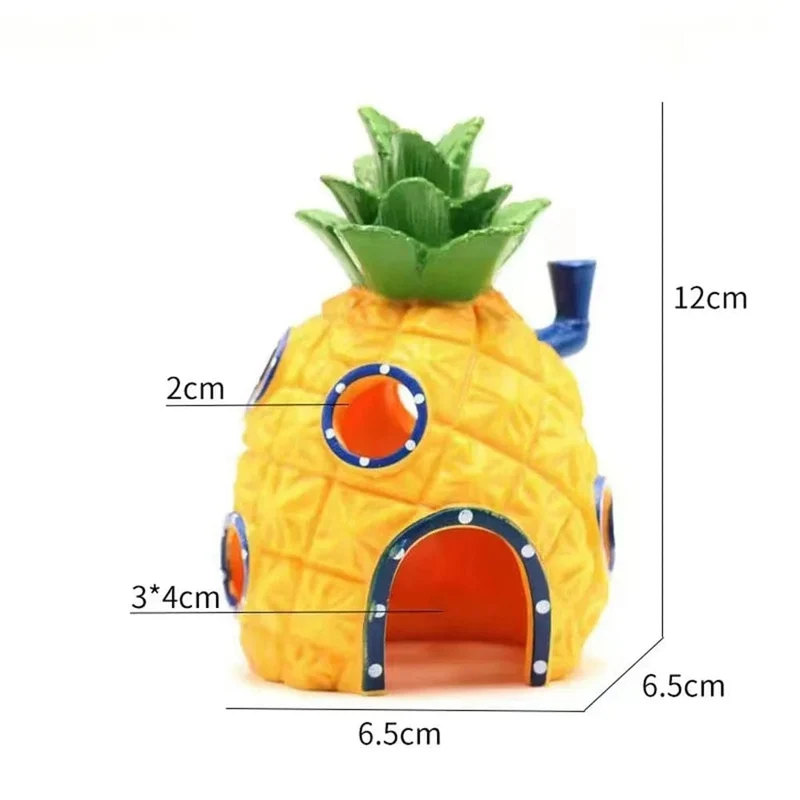 Cartoon Aquarium Dekor Figuren Ornamente Simulation Ananas Haus Harz Aquarium Dekoration Landschaftsbau Aquarium Zubehör