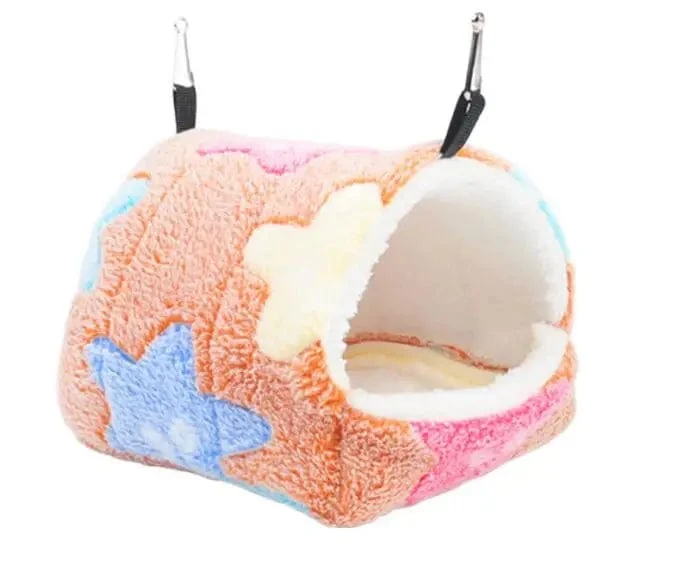Warmer Haustierhauskäfig für Hamster, Kleintiernest, weicher Komfort, Eichhörnchennest, Meerschweinchenhaus, Nagetier-Igelbett