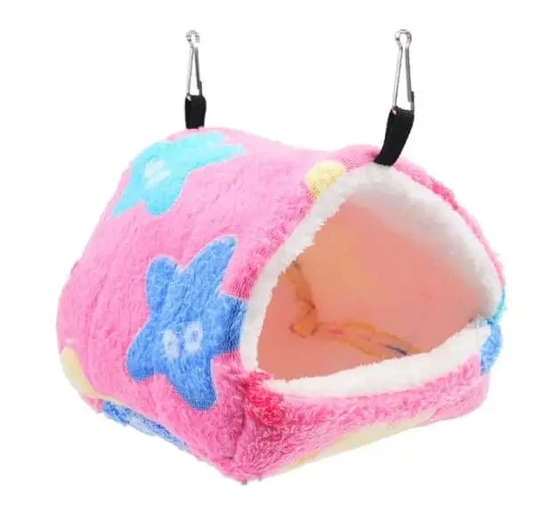 Warmer Haustierhauskäfig für Hamster, Kleintiernest, weicher Komfort, Eichhörnchennest, Meerschweinchenhaus, Nagetier-Igelbett