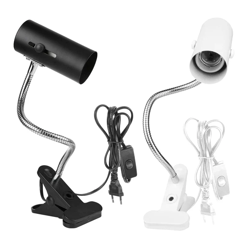 360-Grad-Drehung Heizlampen-Clip-Abdeckung Langlebiges Reptilien-E27-Lampenfassungs-Kit Clip-on-Glühbirne Universal-Lichthalter