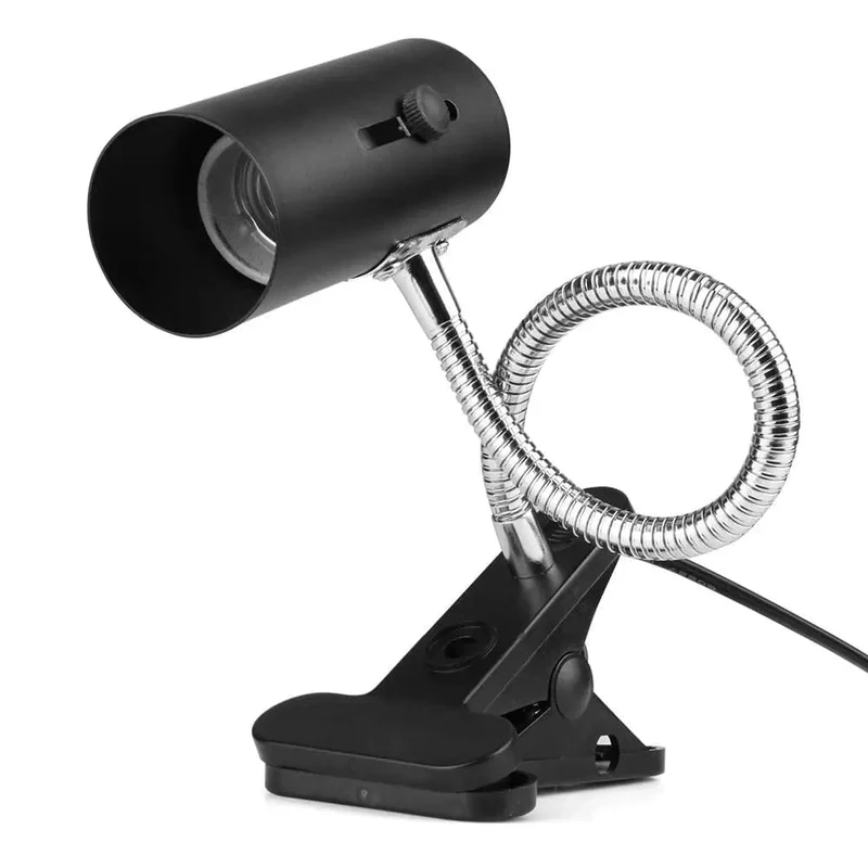 360-Grad-Drehung Heizlampen-Clip-Abdeckung Langlebiges Reptilien-E27-Lampenfassungs-Kit Clip-on-Glühbirne Universal-Lichthalter