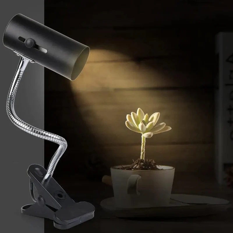 360-Grad-Drehung Heizlampen-Clip-Abdeckung Langlebiges Reptilien-E27-Lampenfassungs-Kit Clip-on-Glühbirne Universal-Lichthalter