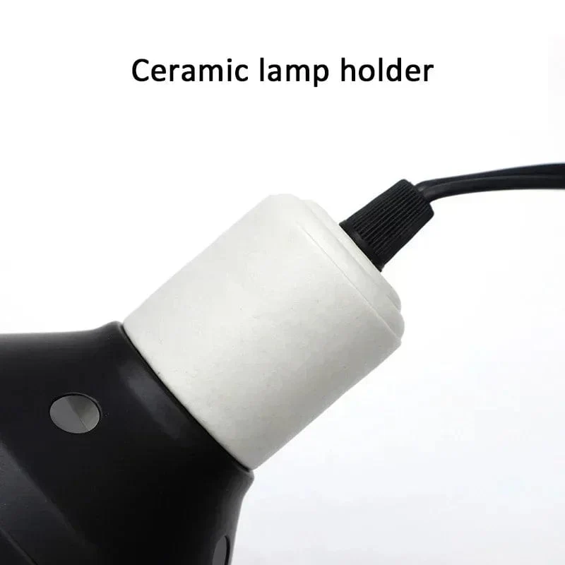 Reptilienlampen-Set, Beleuchtung, 300 W, E27, 100–240 V, UVB, Reptilien-Heizlampenständer, Haustier-Glühbirnenhalter, Lampenschirm, Emitterlampe