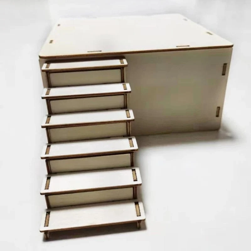 Dawf Hamster-Holzhaus, abnehmbare Dachkletterleiter für Sugar Glider