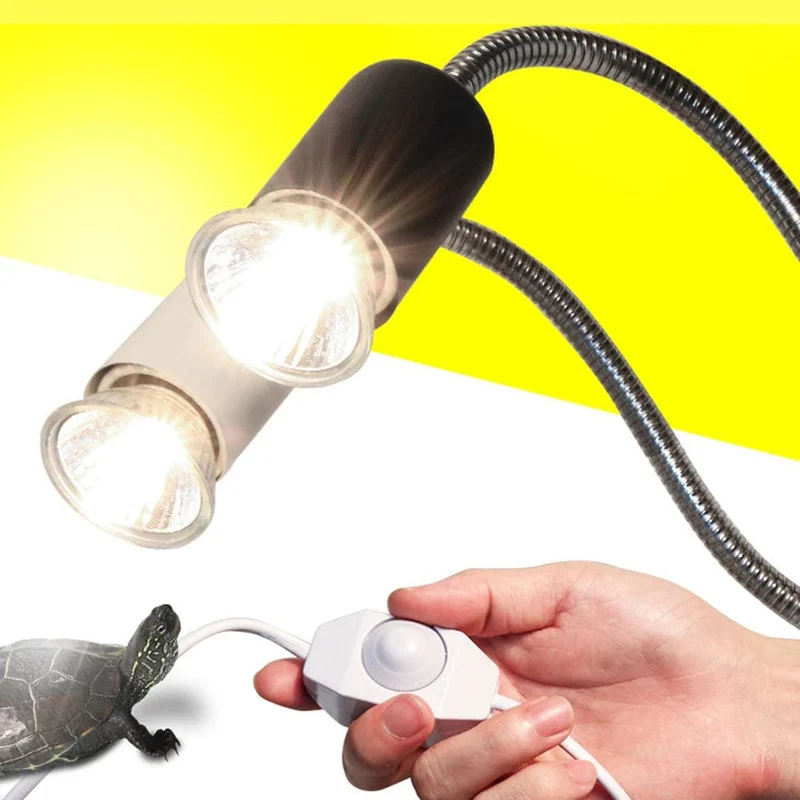 UVA+UVB 3.0 Reptilienlampen-Set, aufsteckbare Lampenfassung, Glühbirne, Thermometer, Hygrometer, Schildkröten, Schildkröten, Eidechsen, Sonnenlicht, Wärmelicht
