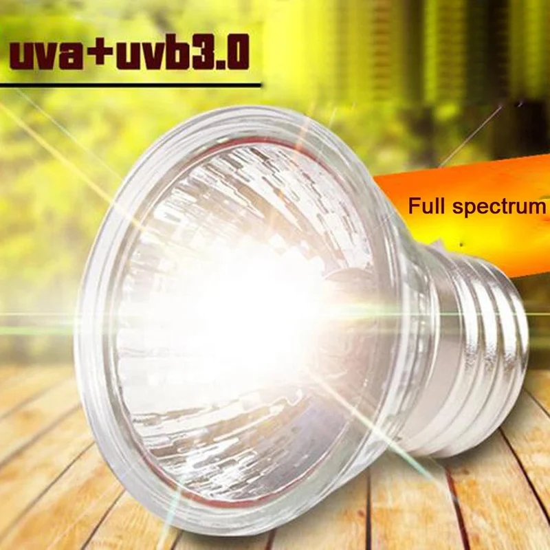 UVA+UVB 3.0 Reptilienlampen-Set, aufsteckbare Lampenfassung, Glühbirne, Thermometer, Hygrometer, Schildkröten, Schildkröten, Eidechsen, Sonnenlicht, Wärmelicht