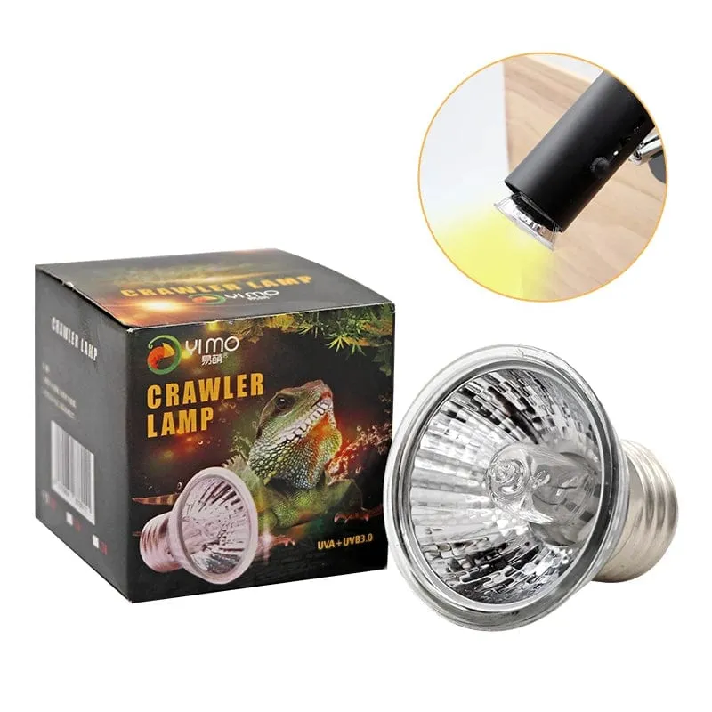 Reptilienlampe 25/50/75 W UVA+UVB 3.0 Haustier-Wärmelampenbirne Schildkröte sonnende UV-Glühbirnen Amphibien Eidechsen Temperaturregler
