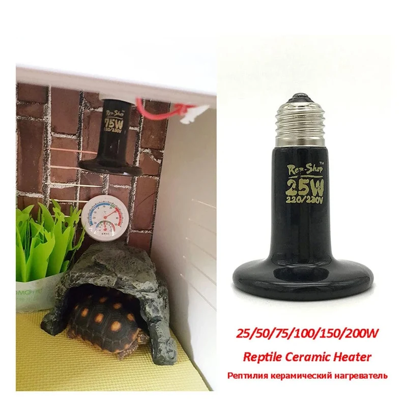 220V Krabbeln Haustier Reptil Keramik Heizung Lampe Eidechse Fernen Infrarot Haustier Keramik Glühbirne 25W 50W 75W 100W 150W 200W