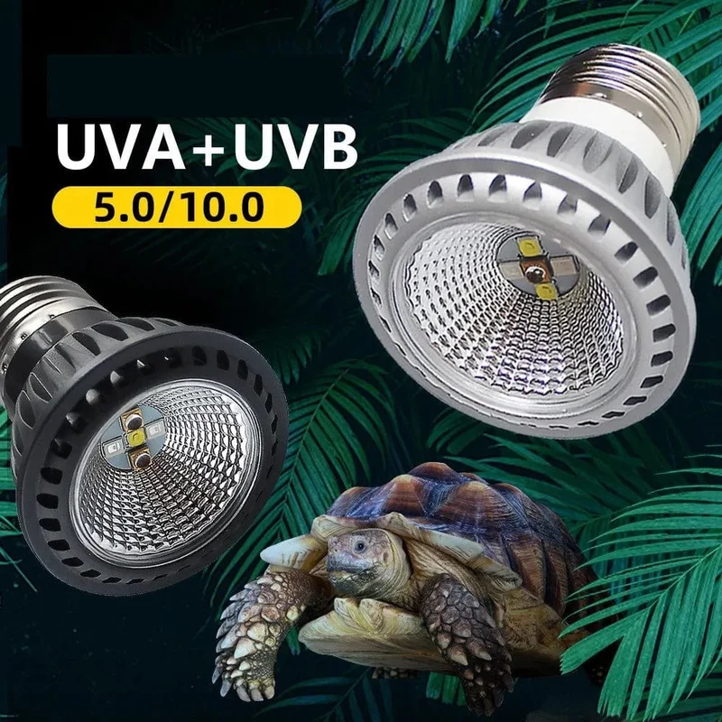 UVA + UVB LED Reptilienlicht Schildkröte Sonnenplattform Vollspektrum-Sonnenlampe Sonnenwärmelampe für Echsenreptilien und Amphibien