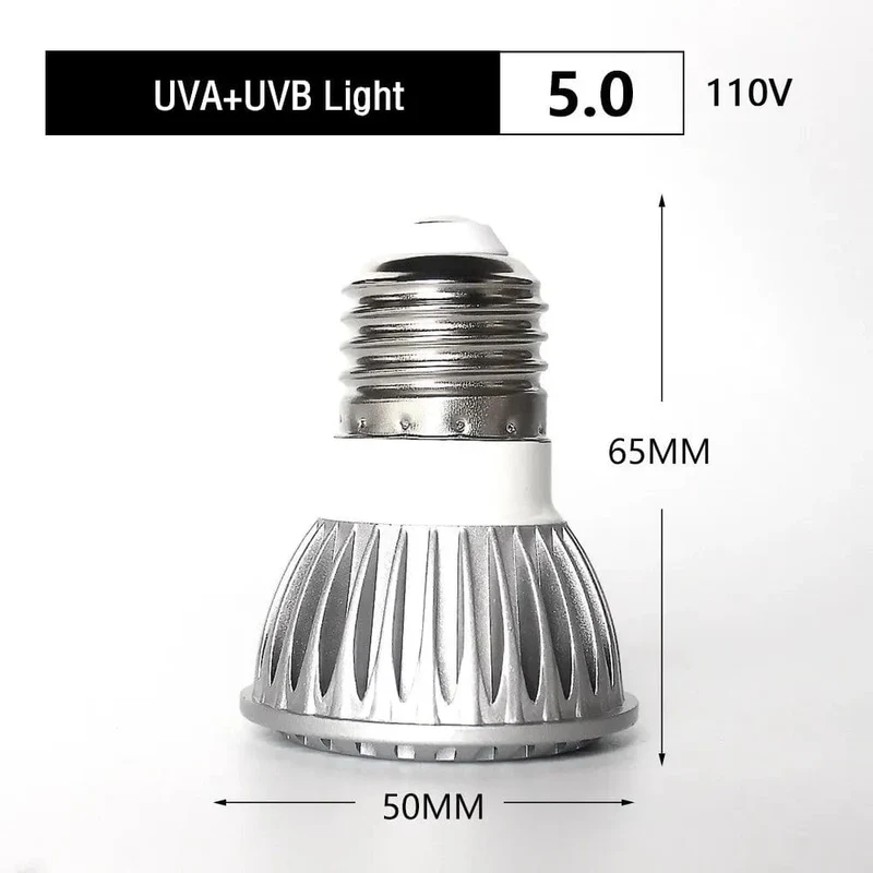 UVA + UVB LED Reptilienlicht Schildkröte Sonnenplattform Vollspektrum-Sonnenlampe Sonnenwärmelampe für Echsenreptilien und Amphibien