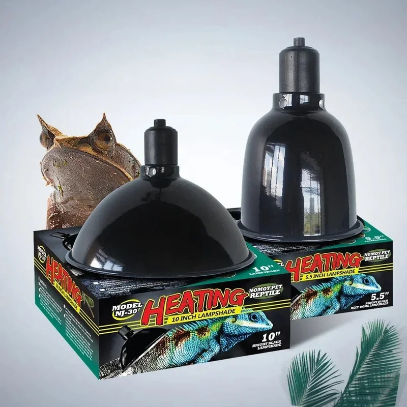 Reptilien-Lampenschirm mit tiefer Kuppel, 5.5/8.5/10 Zoll, für Schlangen, Eidechsen, Geckos, Terrarien, Verbrühschutz, Schutzschirm, Leuchte