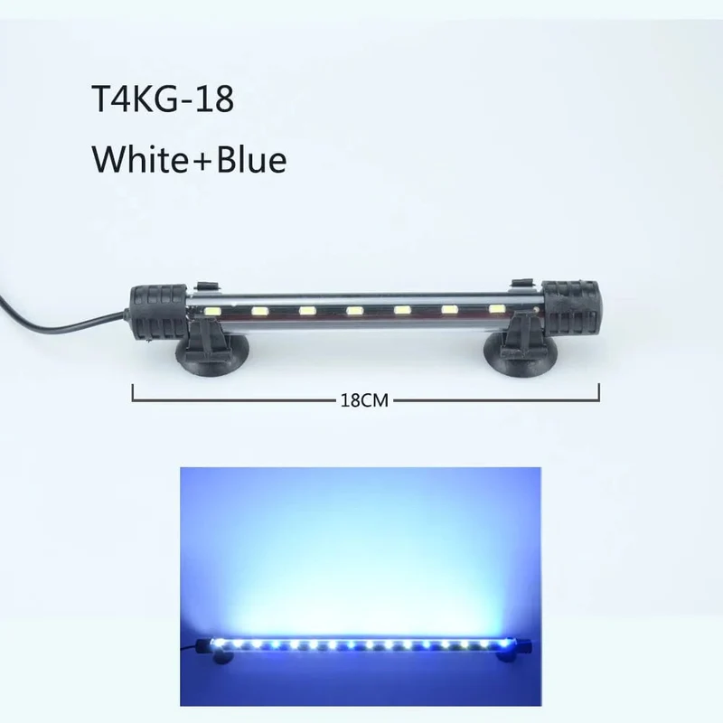 Aquarium Licht LED Wasserdicht Aquarium Licht Unterwasser Fisch Lampe Aquarien Dekor Beleuchtung Pflanzen Lampe 18-58CM 220-240V 5730chip