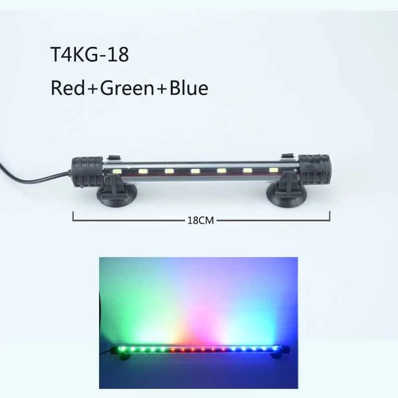 Aquarium Licht LED Wasserdicht Aquarium Licht Unterwasser Fisch Lampe Aquarien Dekor Beleuchtung Pflanzen Lampe 18-58CM 220-240V 5730chip