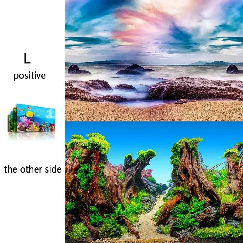 3d Marine Hintergrund für Aquarium Dekorationen Aufkleber & Poster Waren Dekoration Fisch Tanks und Aquarien Zubehör Aquascape